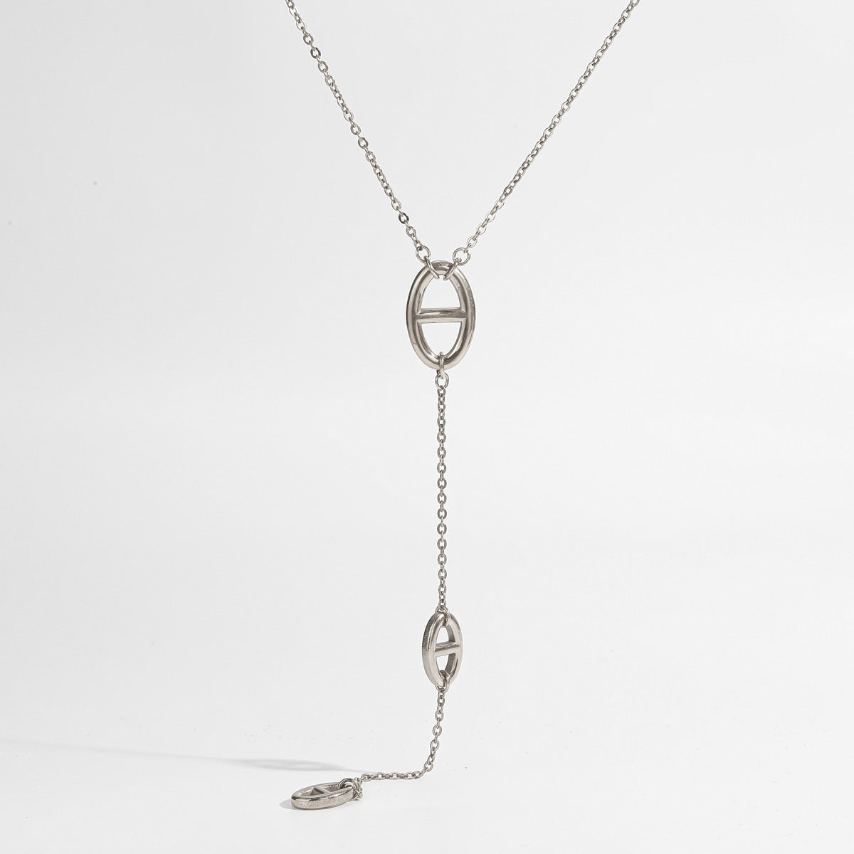 Collier Long Y Maille marin